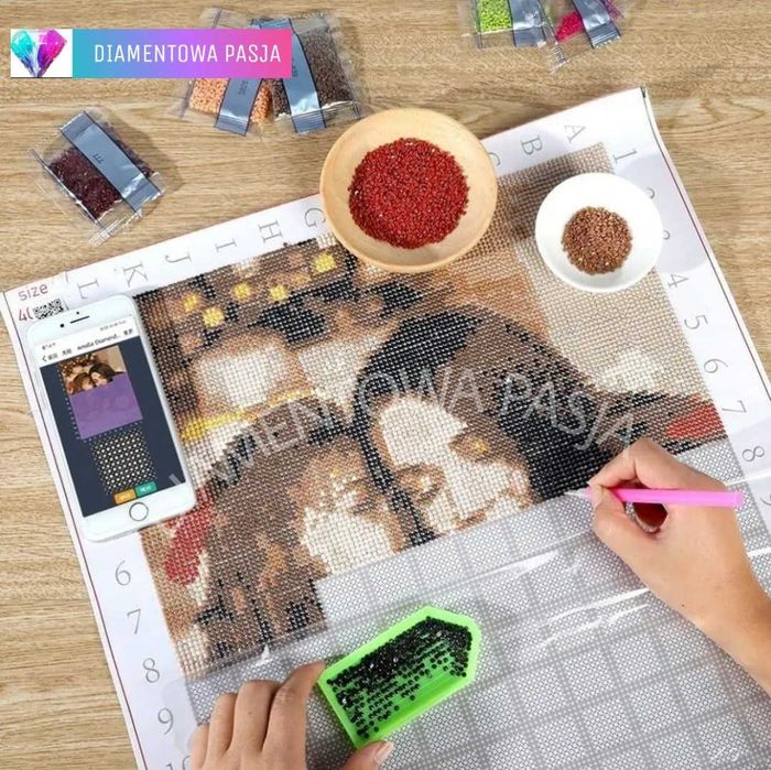 Haft diamentowy Z WŁASNEGO ZDJĘCIA diamenciki okrągłe
