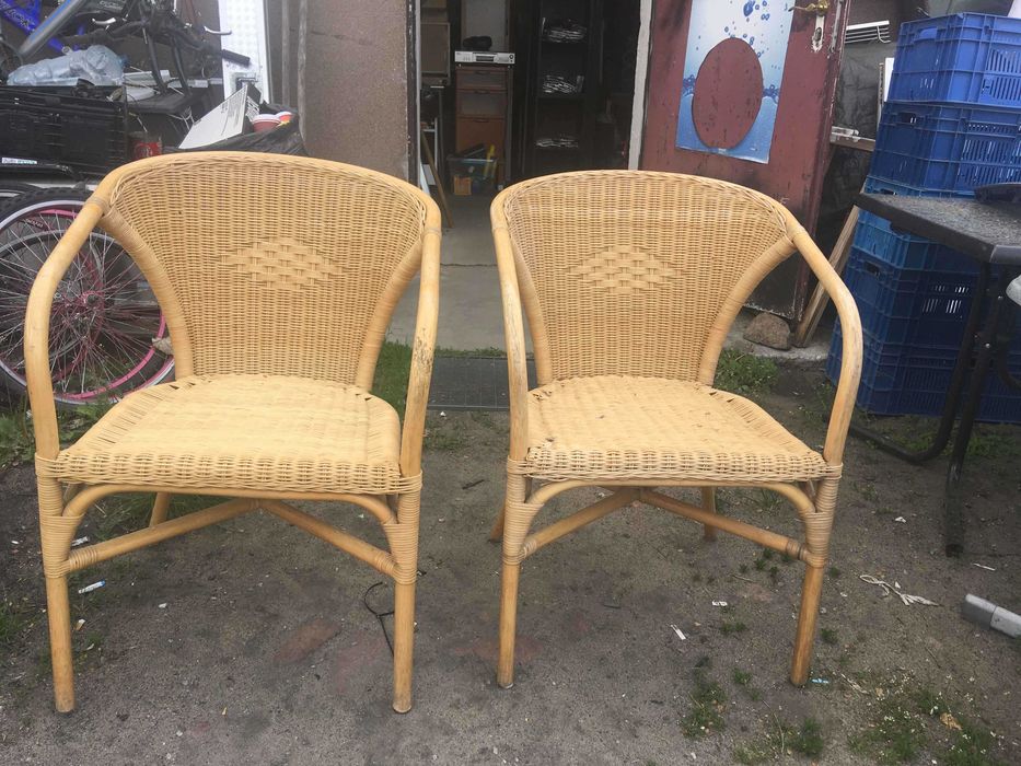 Krzesło fotel rattan ogrodowe tarasowe 2szt