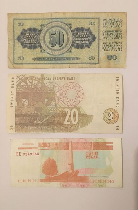 Notas antigas estrangeiras