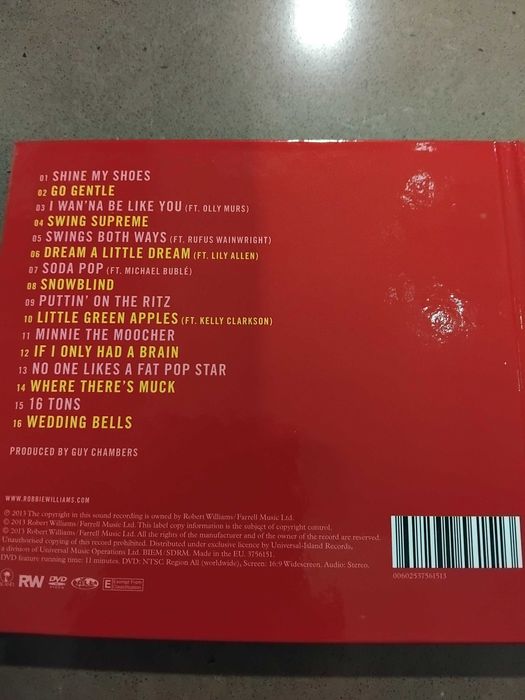 Robbie Williams em cd e dvd