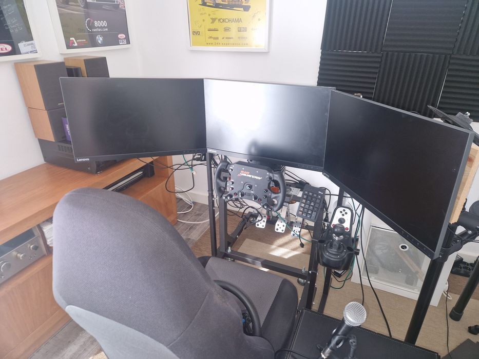 Monitores Triple screen 24"  simracing + vesa mounts (3d printed)
