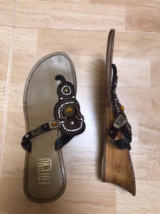 Sapatos sandalia salto foreva 38