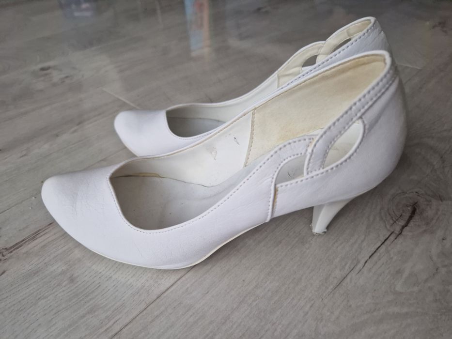 Białe buty do ślubu r.38