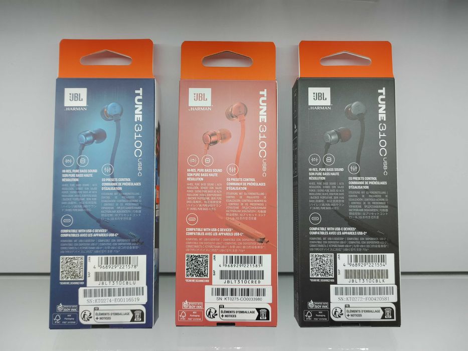 Оригінальні дротові навушники JBL Tune 310C USB-C