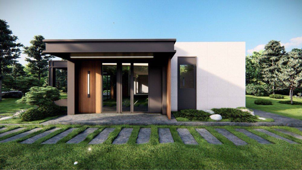 Будинок у КМ «Золоче», сучасний із плоским дахом, с. Вишеньки, 2025 р