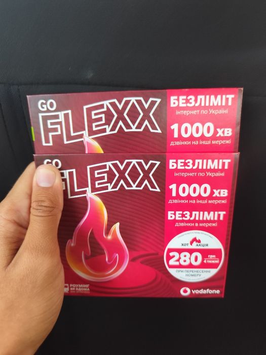 ПРЕМІУМ GOLD 777 | 2 парні красиві номери Vodafone | Flexx GO | 1-й місяць оплачено