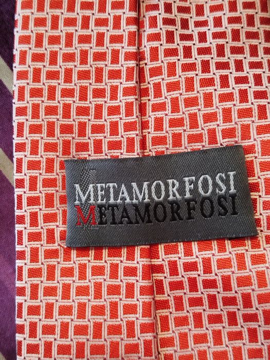 Czerwony we wzór kratka krawat Metamorfosi