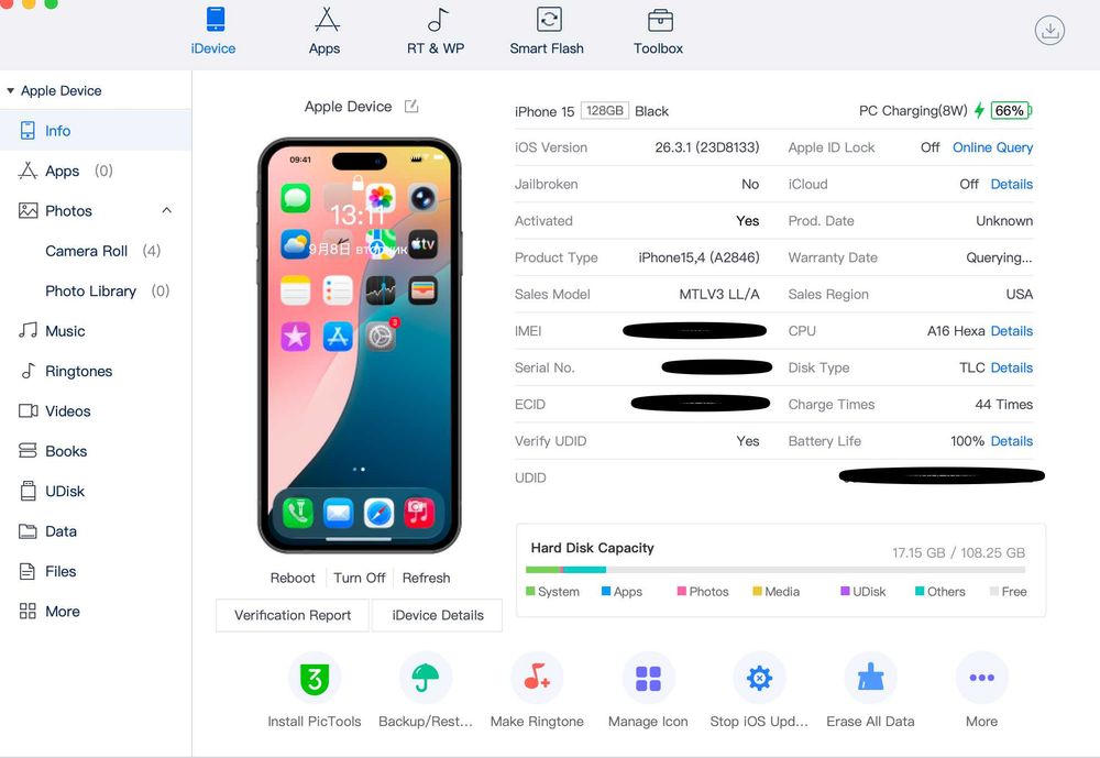 iphone 15 128gb физ сим айфон акб 100%