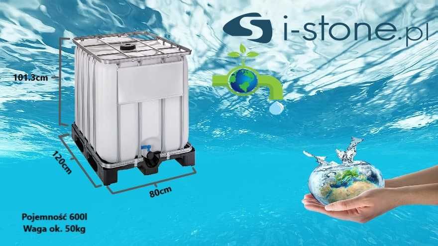 Zbiornik IBC mauzer 600L paletopojemnik na wodę paliwo