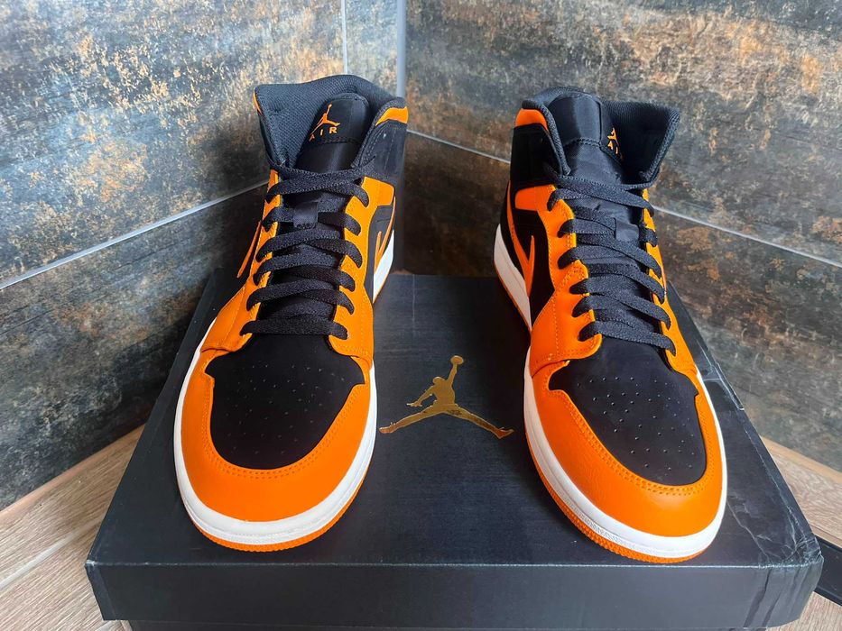 Air Jordan 1 Mid Black Orange Peel R. 44 / 28 cm NOWE 100% ORYGINAŁ