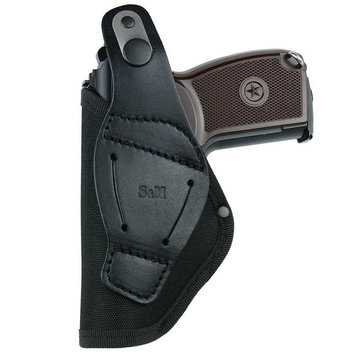 Кобура S&M поясна для ПМ/Револьвера з кліпсою синтетика/шкіра