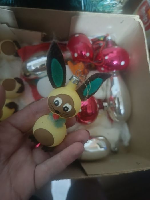 Zajączek bombki PRL stan jak na zdjęciu