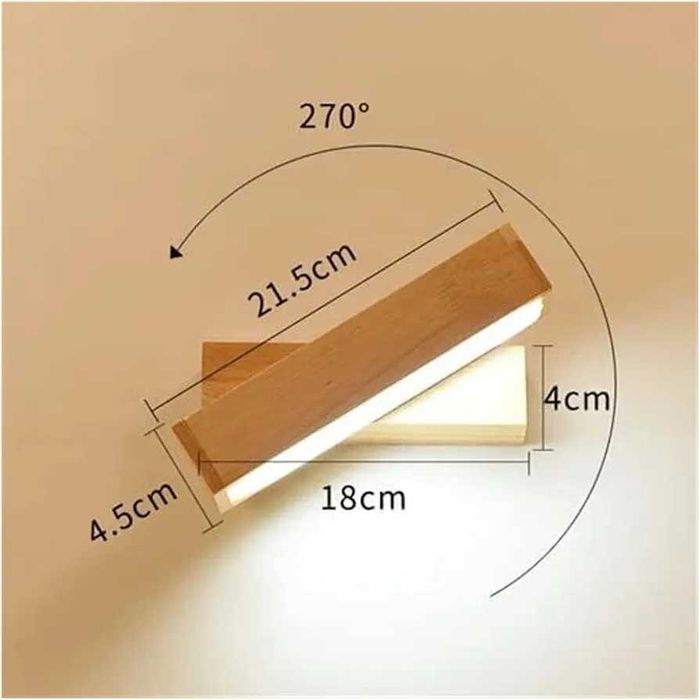 Kinkiet Lampa LED nad Lustro Obraz Lampka ścienna na ścianę drewniana