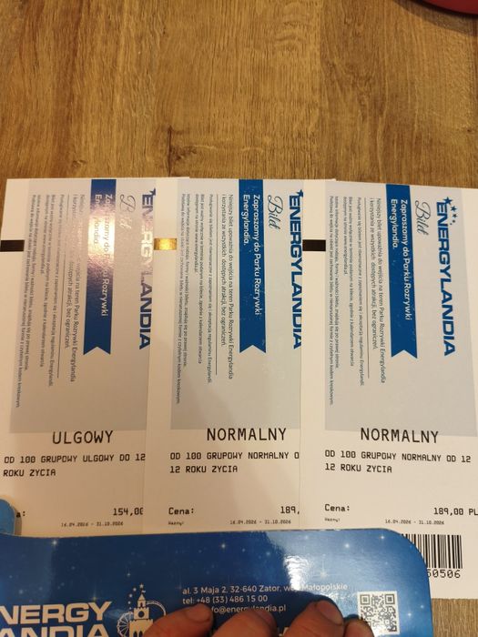 Bilety Energylandia 2+1