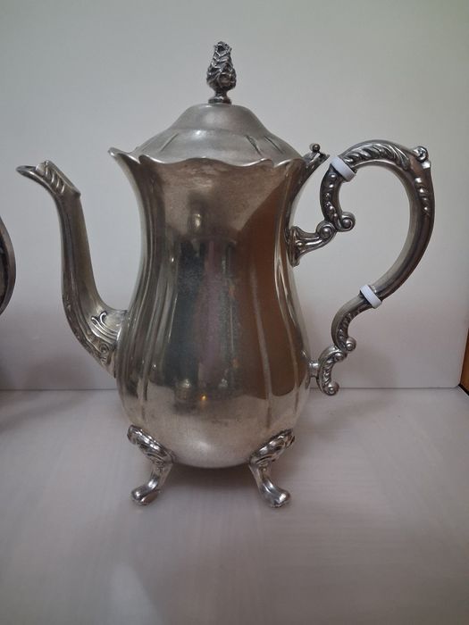 Conjunto de Chá Vintage Leonard Silver Plated