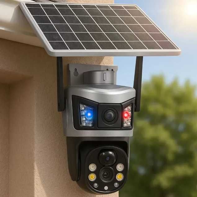 Камера IP Бездротова автономна 4джі сим картою та сонячною панеллю