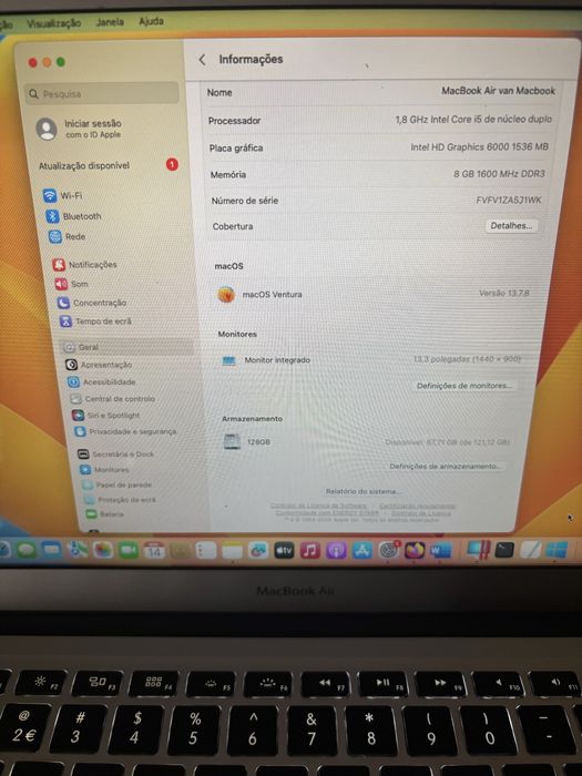 Portatil macbook Air 13” - 2017