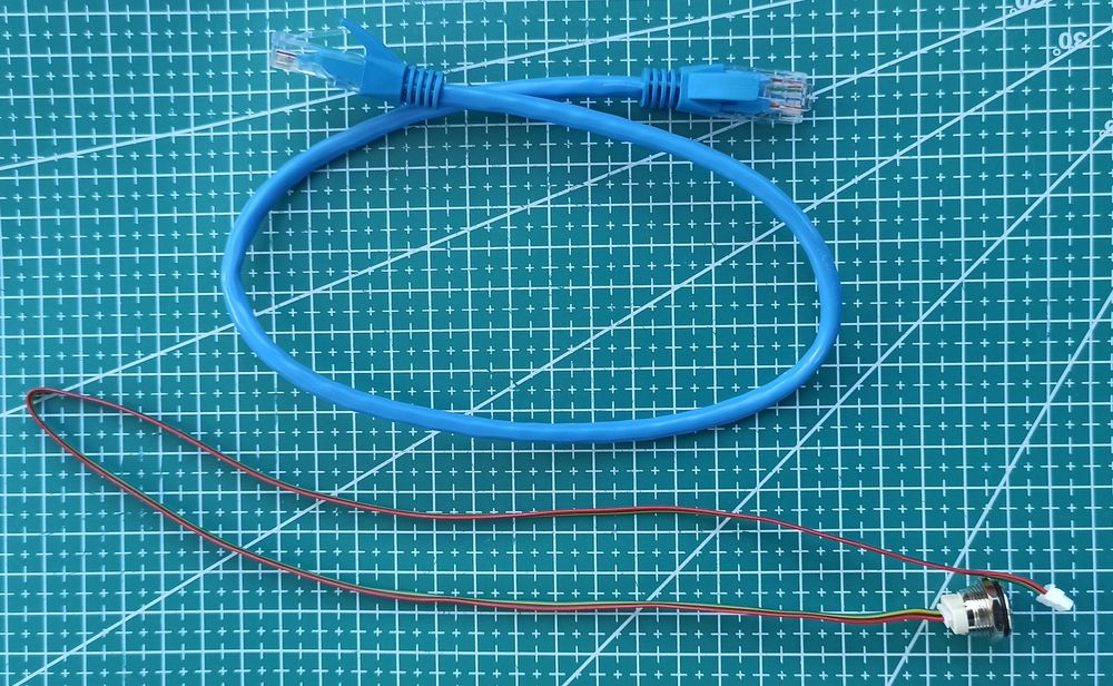 Кнопка 4pin с подсветкой и патч корд JK BMS Jikong