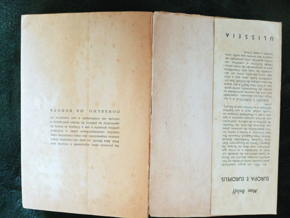 Europa e europeus	Beloff, Max	Lisboa : Editora Ulisseia, 195?