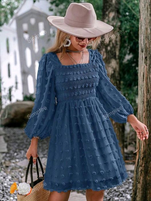 Sukienka niebieska Boho nowa śliczna xl