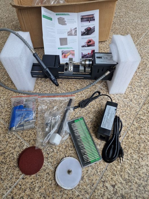 mini torno mecânico multifuncional de bancada,