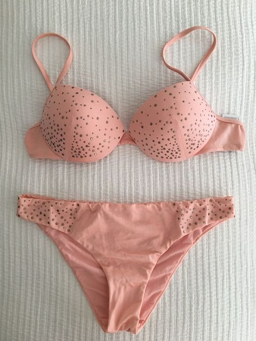 Купальники Calzedonia раздельный персикового цвета размер 75в/M IT3