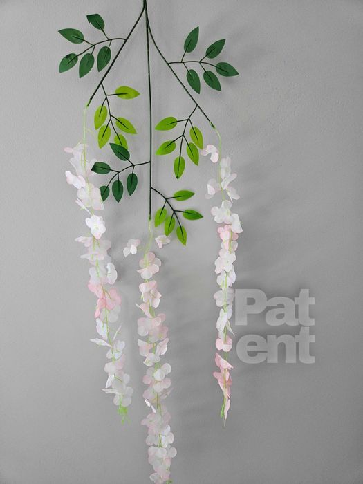 Wisteria różowa glicynia sztuczna girlanda dekoracja 12 sztuk