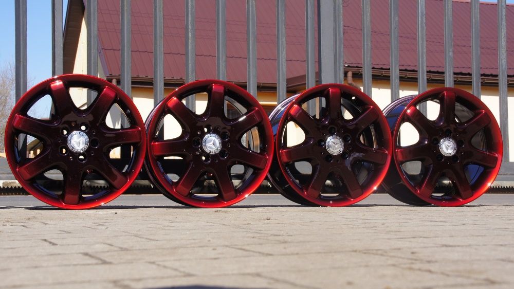 Alufelgi Mercedes 8,5Jx17" et52 5x112 w cieniowanym red candy