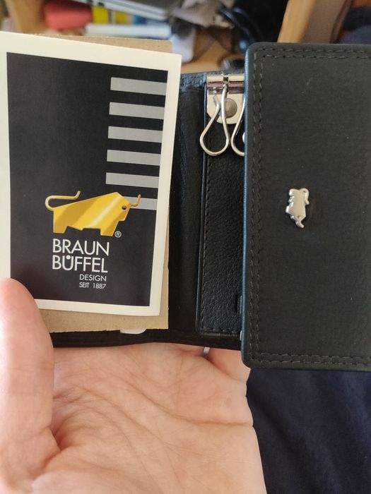 Etui na klucze, kluczòwka, skóra naturalna, Braun Buffel