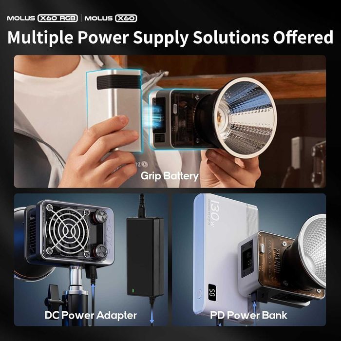 Zhiyun Molus X60 RGB COB Light | 60W | SELADO | 3 ANOS DE GARANTIA