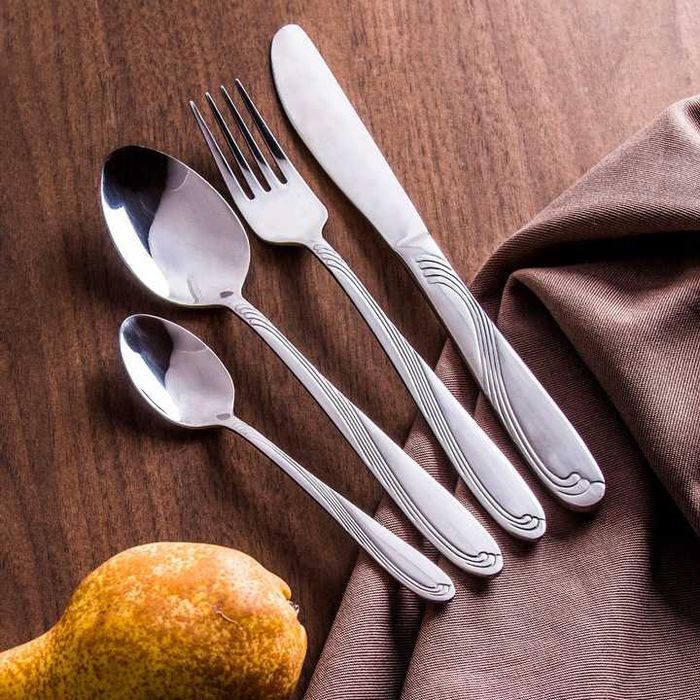 Sztućce z połyskiem 72szt. Zestaw sztućców na 12 osób,komplet obiadowy