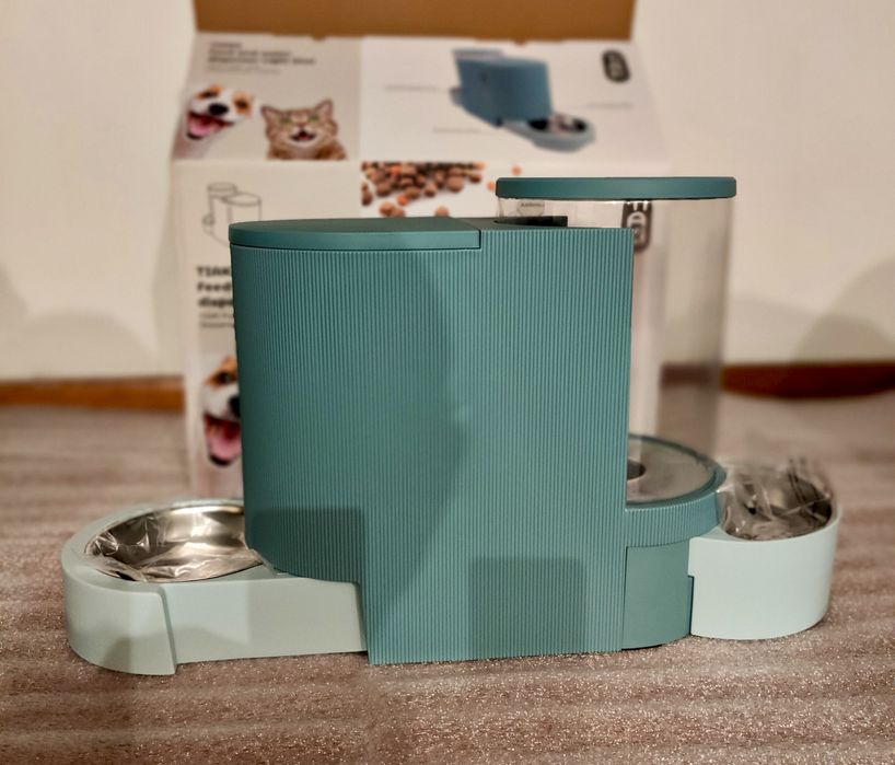 Dispensador de comida e água para cão ou gato