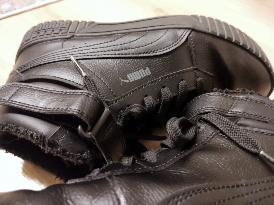 Buty damskie z kostkę, sneakersy / Puma Carina Mid 2.0, skóra