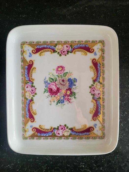 Travessa Porcelana Branca com Flores - DEPOS Limoges
