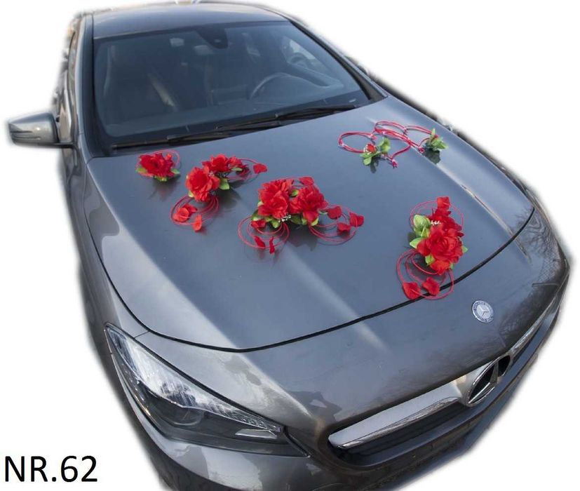 NOWA dekoracja ozdoba na samochód do ślubu 062 SUPER CENA