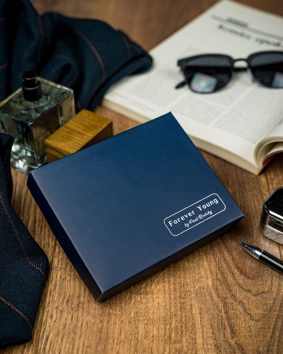 piękny kolorowy portfel męski ze skóry naturalnej - forever young®