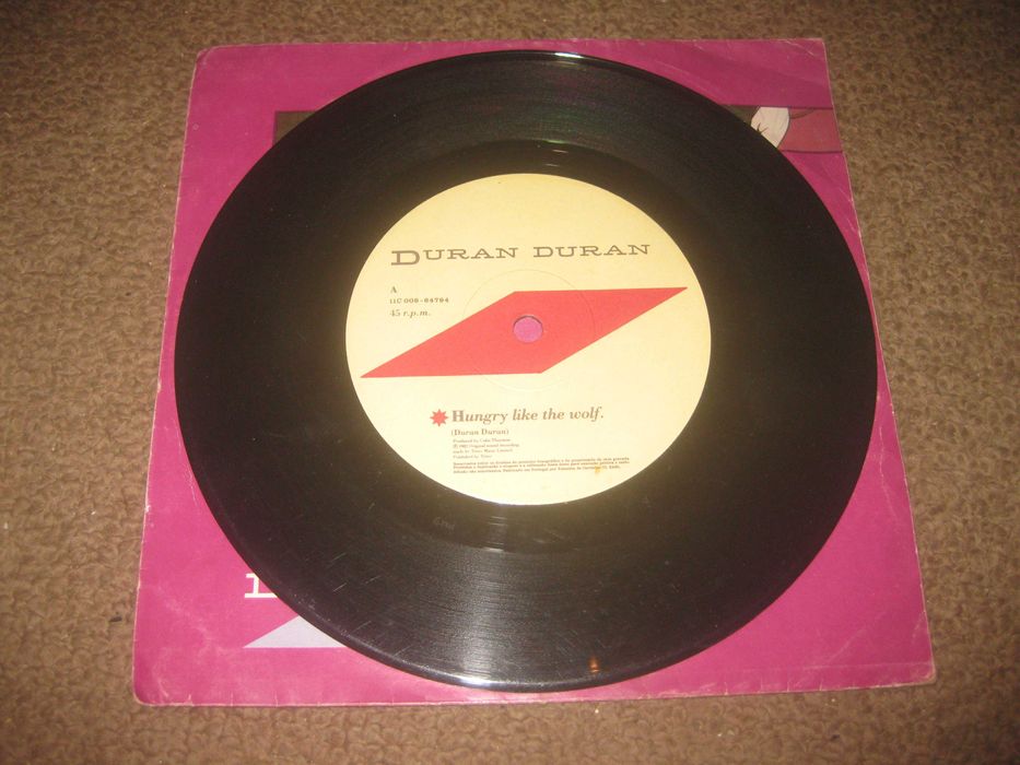 Vinil Single 45 rpm dos Duran Duran "Hungry Like The Wolf"