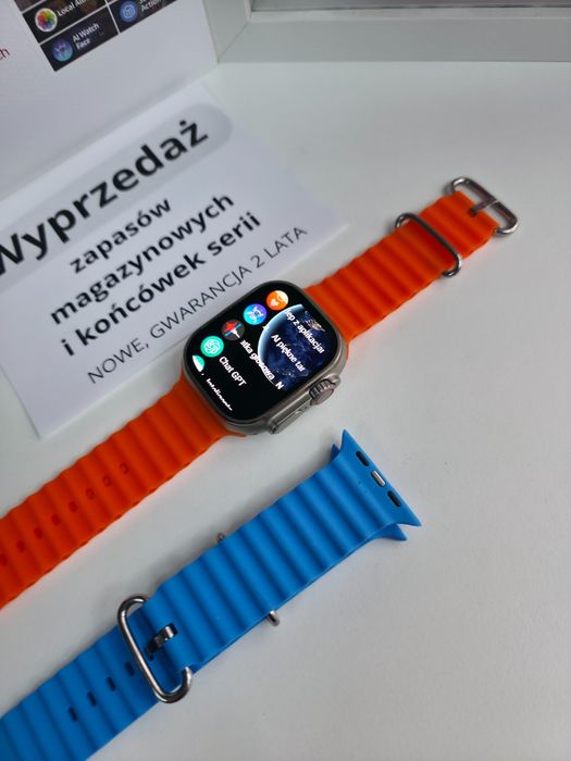 Smartwatch HK Ultra 3 AMOLED 2,12", połączenia, sport, – NOWY