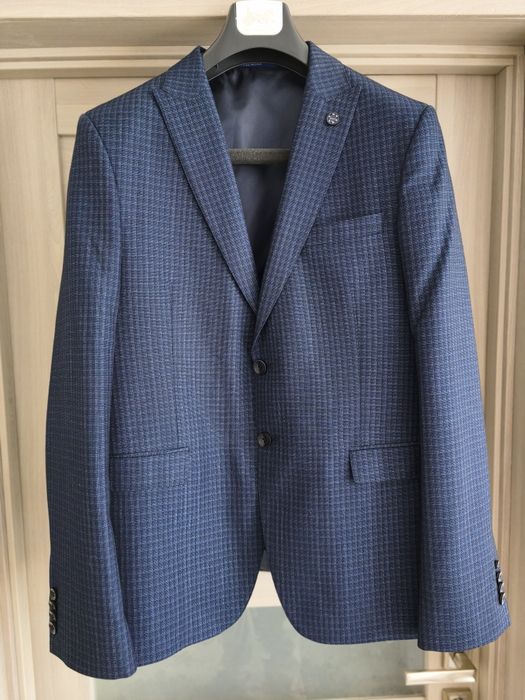 Костюм синій трійка Delmond slim fit синій