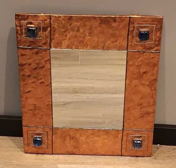 lustro w miedzianej ramie NOWE