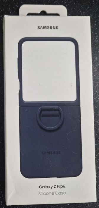 Etui SAMSUNG Silicone Case With Ring do Galaxy Z Flip 6 / Flip 7 FE Granatowy EF-PF741TNEGWW