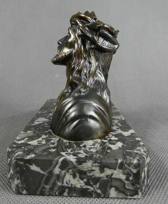 Figura popiersie JEZUS cierniem ukoronowany marmur metal