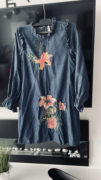 Sukienka ZARA S miękki cienki jeans