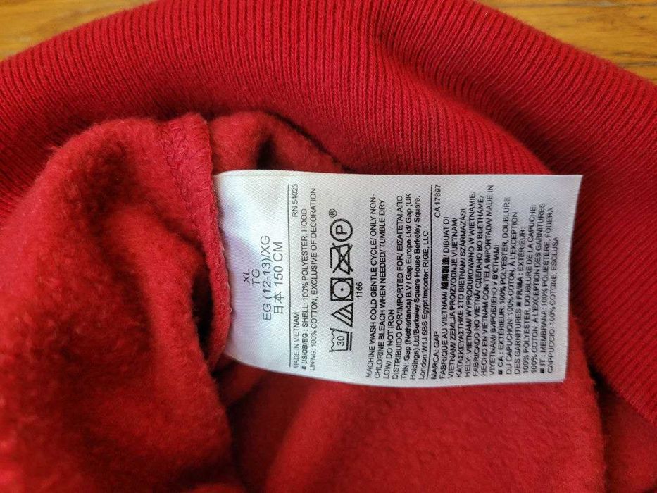 Кофта худи зип GAP big logo толстовка на флисе