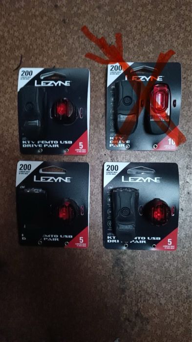 Комплект велосипедних ліхтарів LED KTV drive / Femto usb pair 220/5 лм