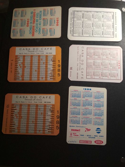 Calendários do temas de cafés para troca