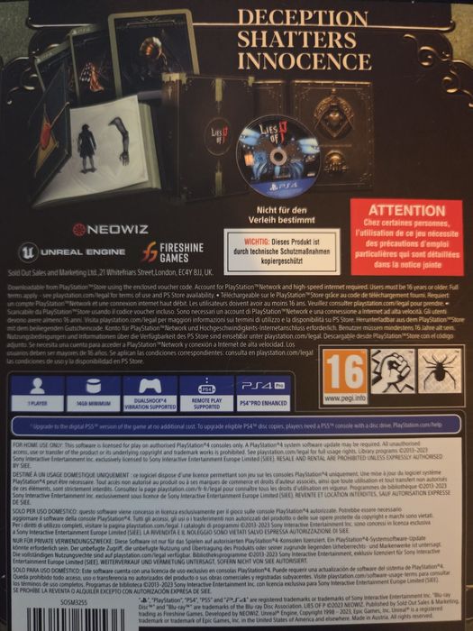 Lies of P Deluxe Edition PS4