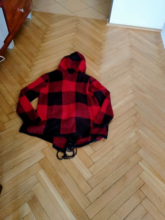 Kardigan  z Kapturem Trencz ,Sweter narzutka dzianina  oryginalny L/XL