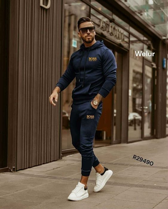 Hugo Boss dresy męskie welurowe S M L