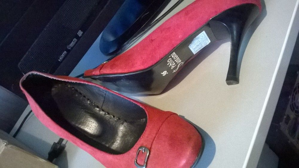 buty szpilki czułenka 36 czerwone